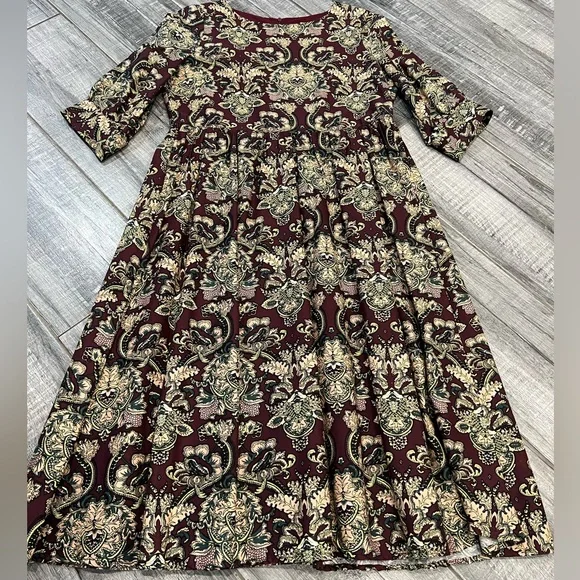 princess polly baby blue dress Reiss 3-9 yrs Premium Interlock Colour-Block Button Dress in Burgundy main image 1